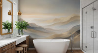 Serene Dawn Mountain Layers Wall Mural