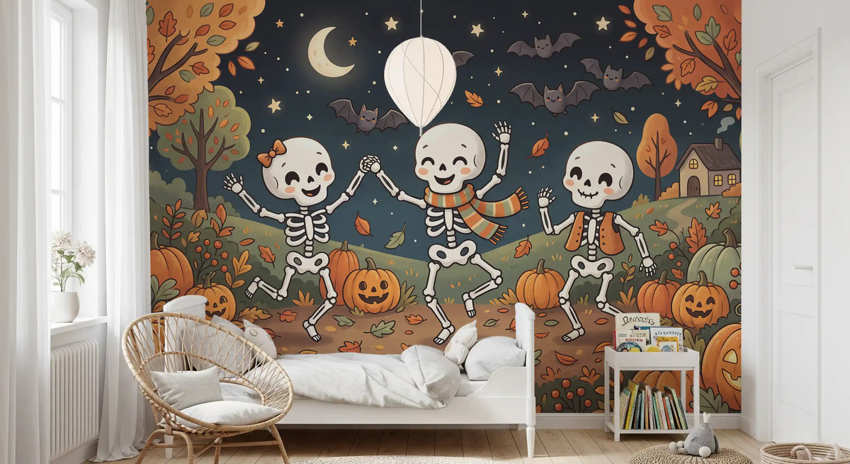 Autumn Night Forest Celebration Wall Mural