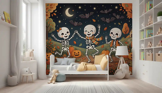 Autumn Night Forest Celebration Wall Mural