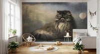Misty Forest Persian Feline Wall Mural