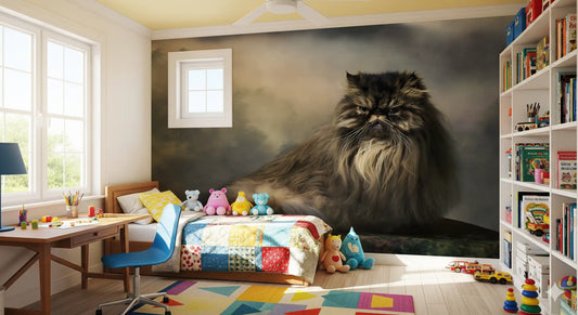Misty Forest Persian Feline Wall Mural