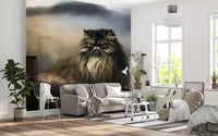 Misty Forest Persian Feline Wall Mural