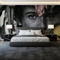 Botanical Face Contemporary Feature Wall Mural