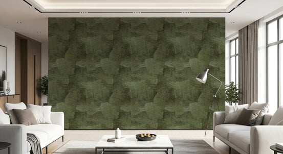 Torn Leather - Moss Wallpaper⁠