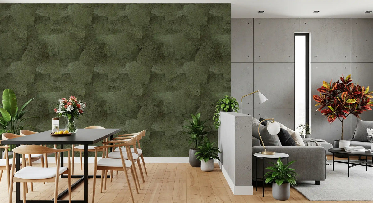 Torn Leather - Moss Wallpaper⁠