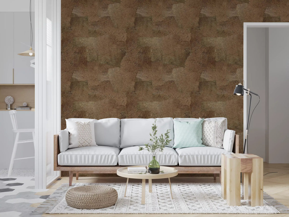 Torn Leather - Madder Wallpaper⁠