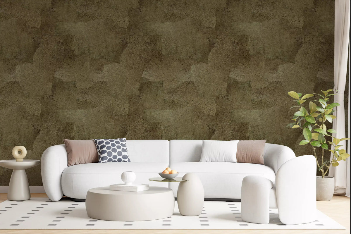 Torn Leather - Olive Gold Wallpaper⁠