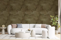 Torn Leather - Olive Gold Wallpaper⁠