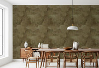 Torn Leather - Olive Gold Wallpaper⁠
