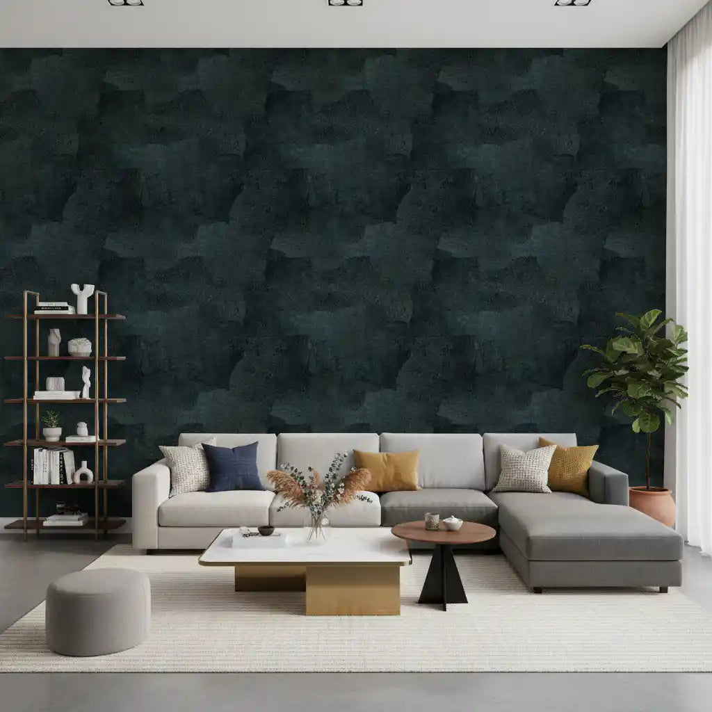 Torn Leather - Petrol Wallpaper⁠