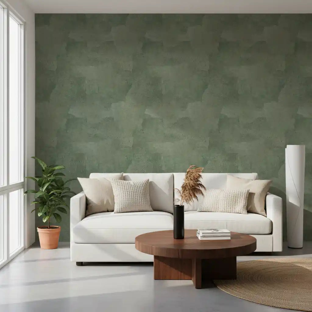 Torn Leather - Celadon Wallpaper⁠