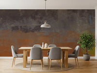 Abstract Layers of Ochre Wall Mural