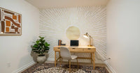 Radiant Golden Burst Wall Mural
