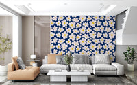 Midnight Daisy Field Pattern Wall Mural