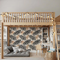Abstract Zebra Stripe Brushwork Wallpaper⁠