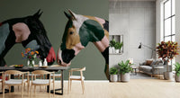 Painted Equine Duo Wall Mural