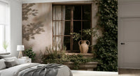 Rustic Ivy Framed Window Wall Mural