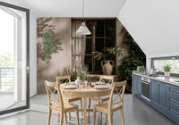 Rustic Ivy Framed Window Wall Mural
