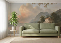 Italian Lake Villa Landscape Wall Mural