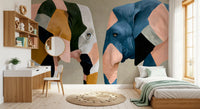 Abstract Elephant Encounter Wall Mural