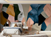Abstract Elephant Encounter Wall Mural