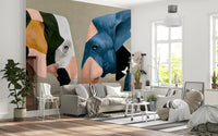 Abstract Elephant Encounter Wall Mural