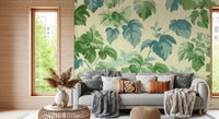 Verdant Jungle Foliage Pattern Wall Mural