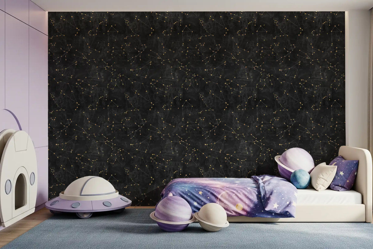 Eternal Star Atlas - Charcoal Wallpaper⁠