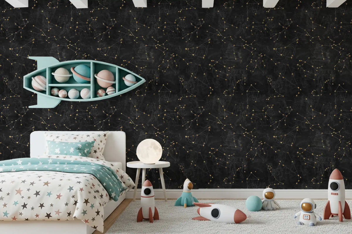 Eternal Star Atlas - Charcoal Wallpaper⁠