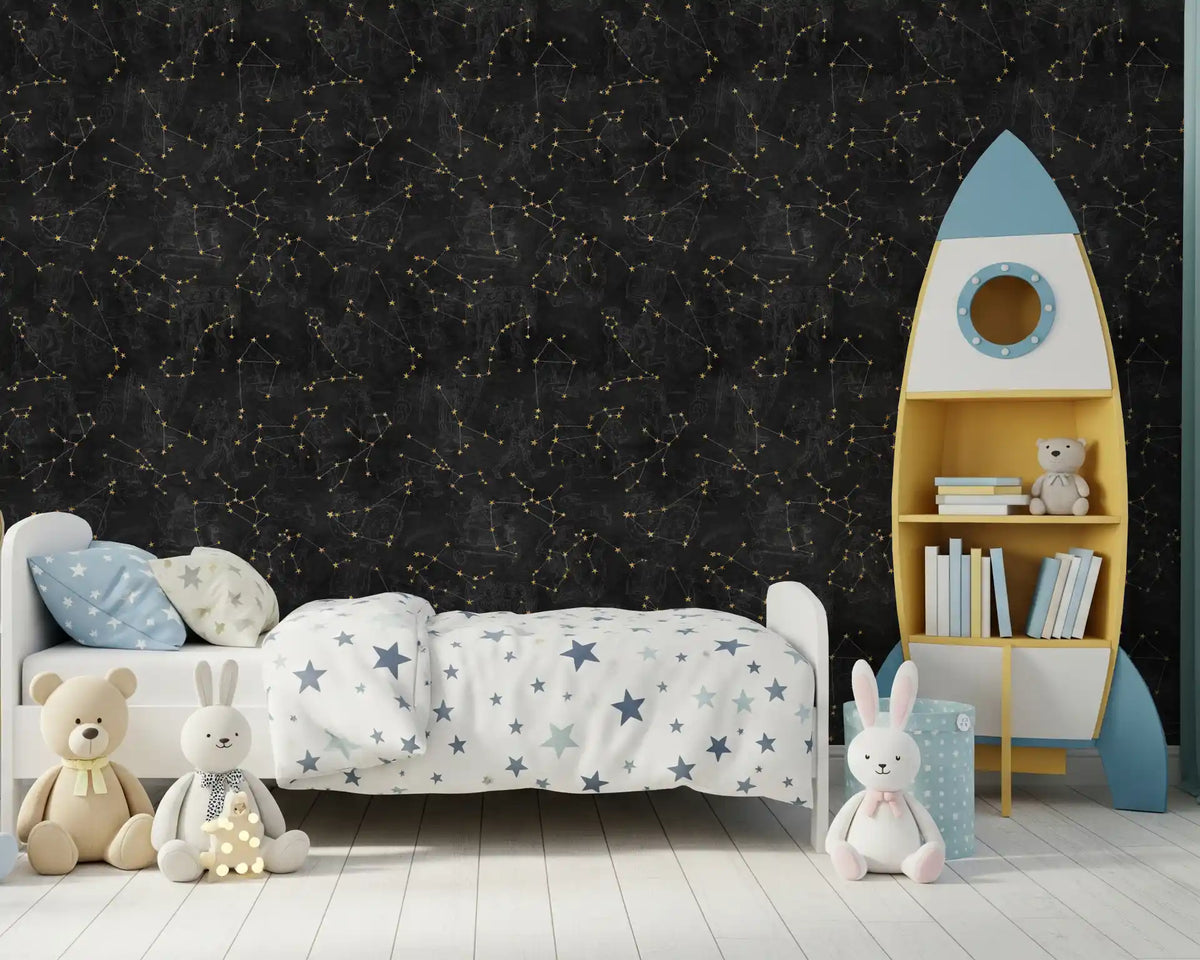 Eternal Star Atlas - Charcoal Wallpaper⁠