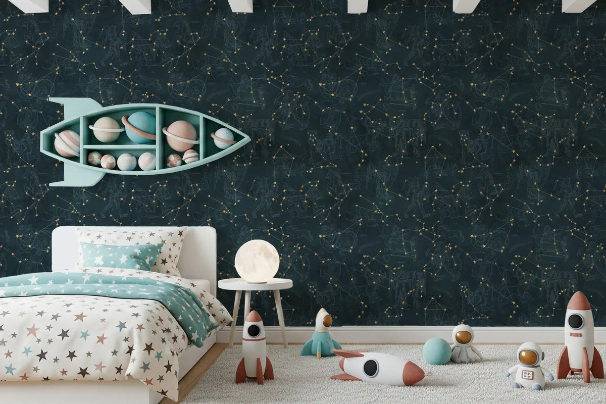 Eternal Star Atlas - Petrol Wallpaper⁠
