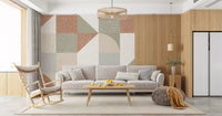 Geometric Terrazzo Tile Composition Wall Mural