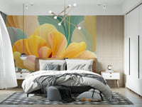 Pastel Petal Layers Wall Mural