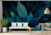 Teal Rainforest Canopy Wall Mural