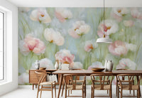 Ethereal Pastel Meadow Wall Mural