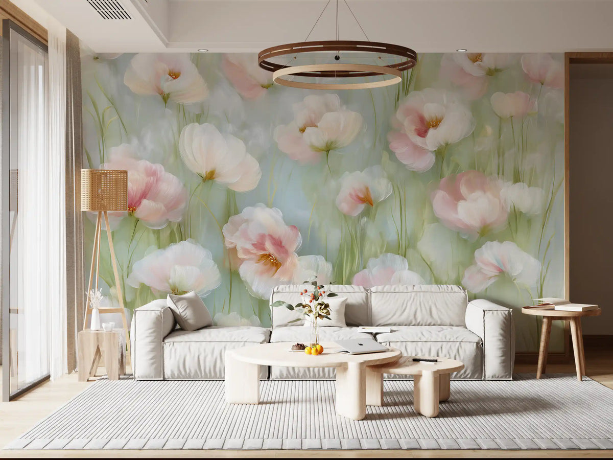 Ethereal Pastel Meadow Wall Mural