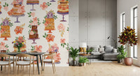 Floral Cake Celebration Wall Mural