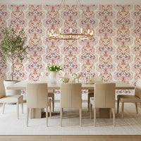 Soft Watercolor Damask Swirls Wallpaper⁠