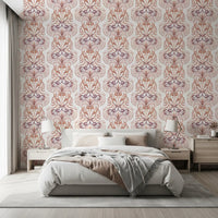 Soft Watercolor Damask Swirls Wallpaper⁠