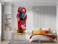 Abstract Painted Goose Portrait Wall Mural