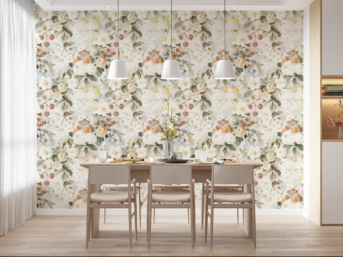 Rustic Orchard Botanical Harvest Wallpaper⁠