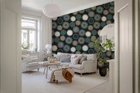 Graphic Sunburst Repeat Wallpaper⁠