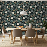 Graphic Sunburst Repeat Wallpaper⁠