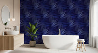Navy Geometric Rhythmic Arcs Wallpaper⁠