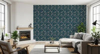 Textured Teal Waves Wallpaper⁠