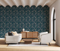 Textured Teal Waves Wallpaper⁠
