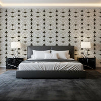 Modern Geometric Ribbon Waves Wallpaper⁠