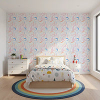 Soft Pastel Ribbon Swirls Wallpaper⁠