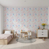 Soft Pastel Ribbon Swirls Wallpaper⁠