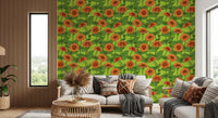 Vibrant Orange Zinnia Garden Wallpaper⁠